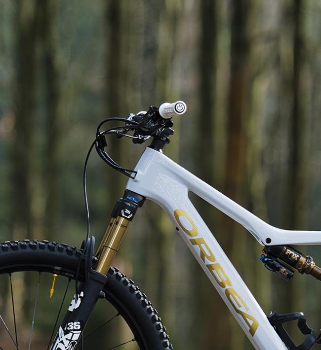 VTT Orbea blanc nacré customisé